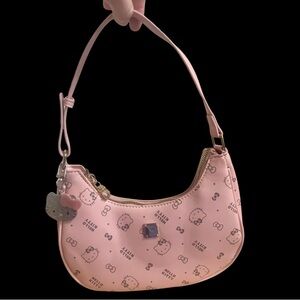 Hello Kitty Light Pink Shoulder Bag with Charm NWOT